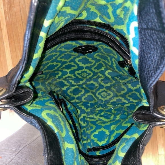 Vintage Oryany Designer Crescent Shoulder Bag black pebbled calfskin leather - Picture 8 of 11